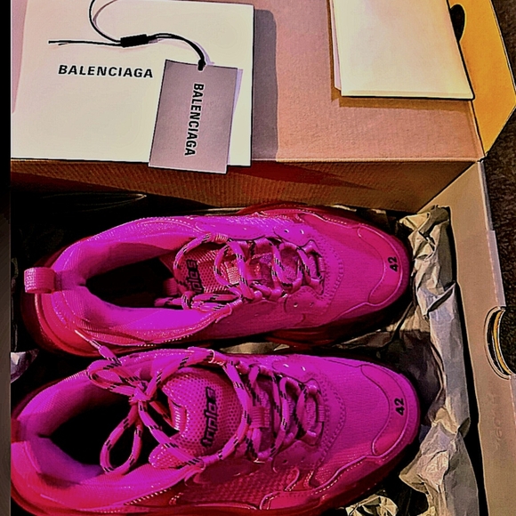 Balenciaga Fuchsia Athletic Shoes - Picture 2 of 2